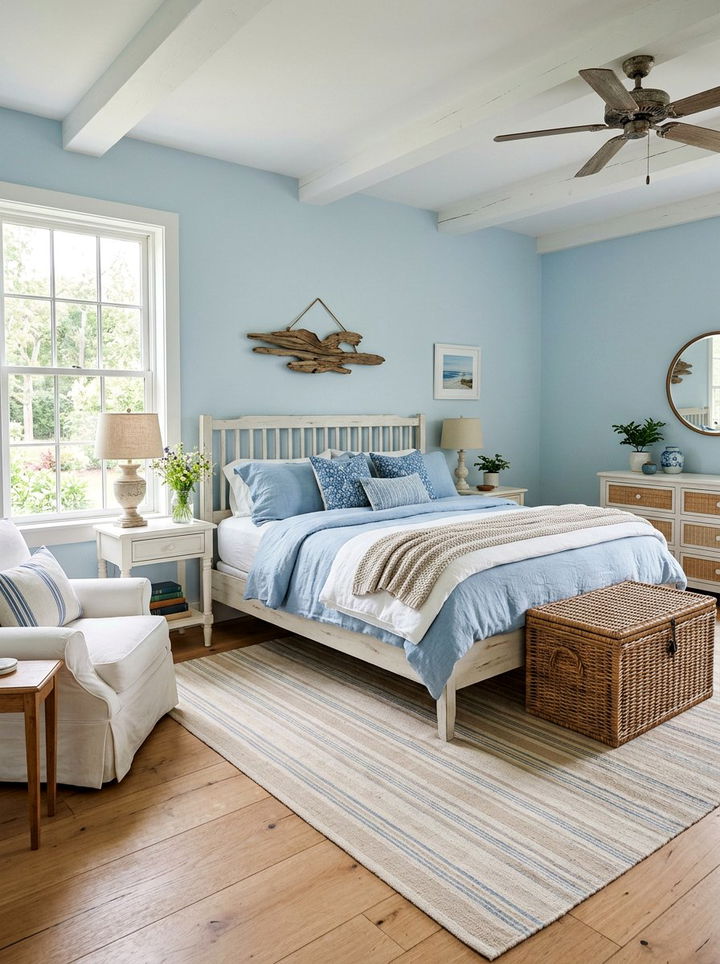 Light Blue Farmhouse Bedroom - 30 farmhouse bedroom color ideas