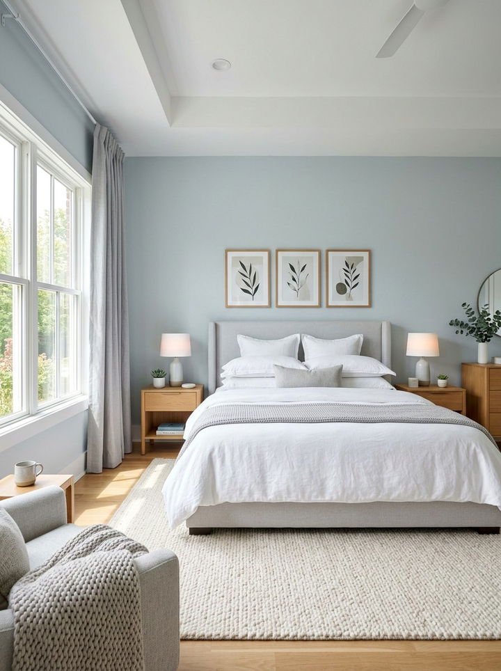 30 Modern Blue Gray Bedroom Ideas for a Soothing Atmosphere
