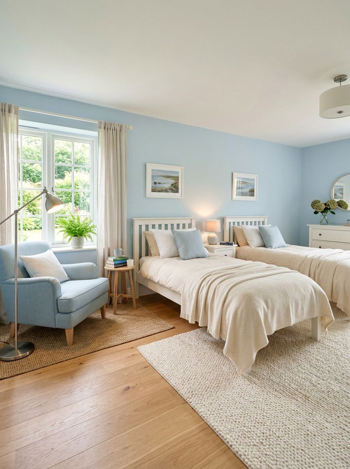 Light Blue Guest Room - 30 cool blue bedroom ideas