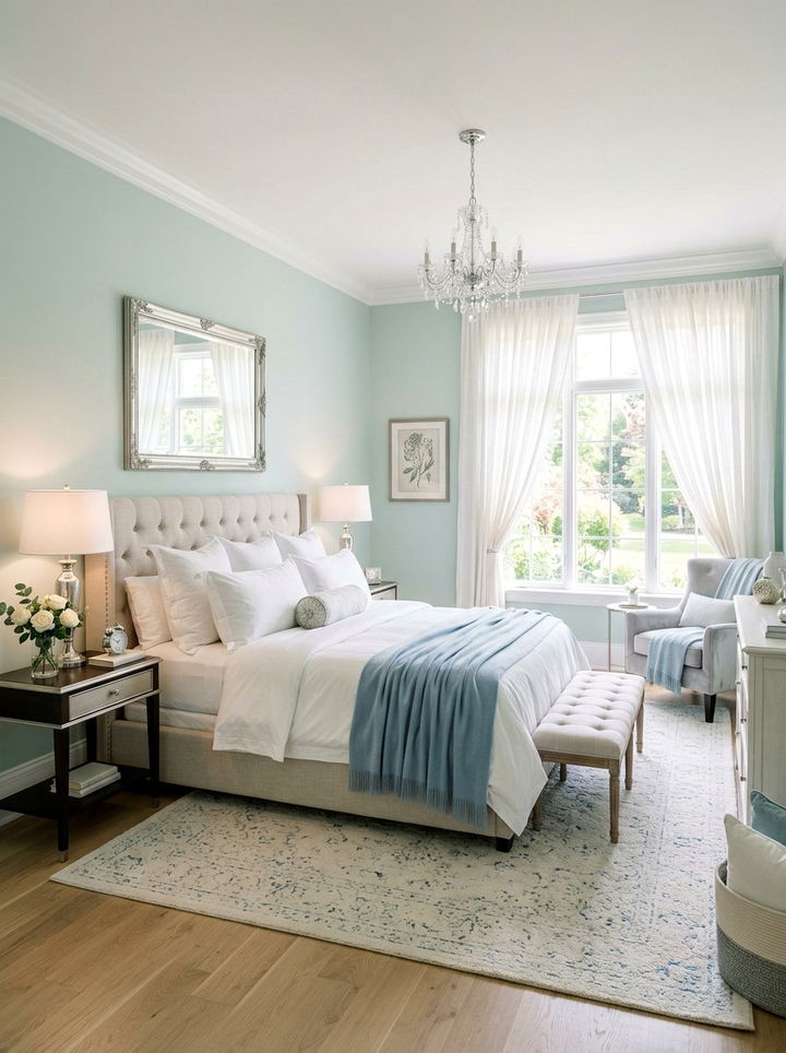 Light Blue Master Bedroom - 30 coastal bedroom ideas