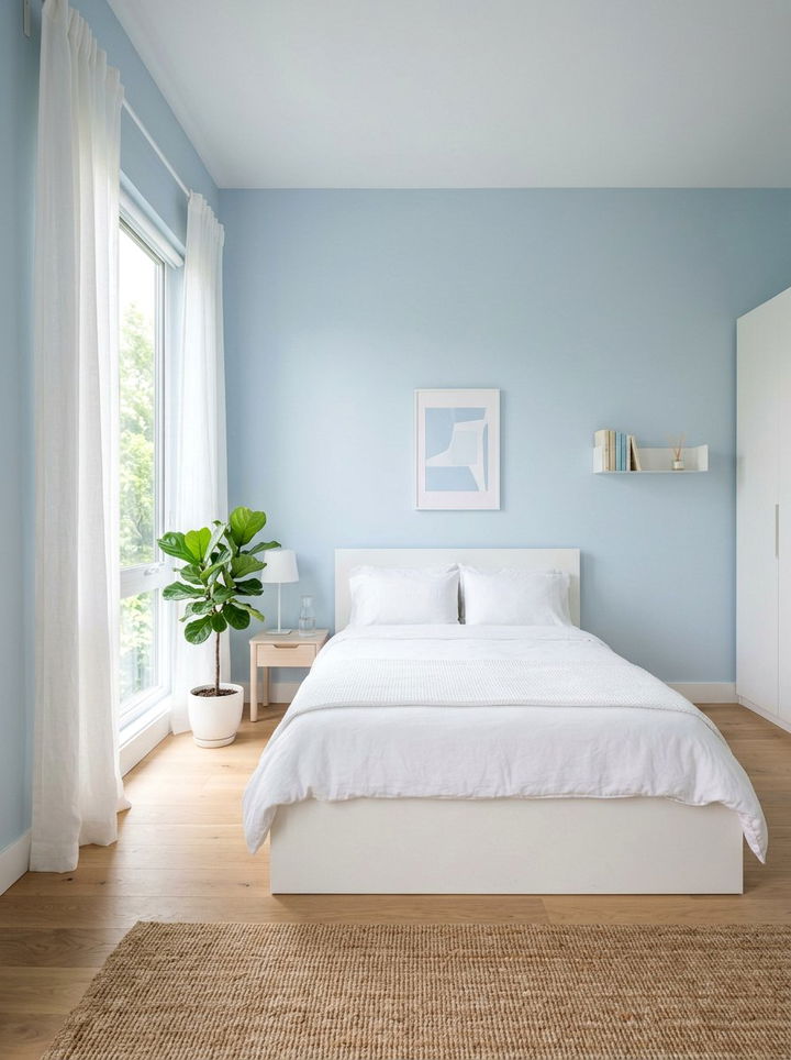 Light Blue Minimalist Bedroom - 30 minimalist blue bedroom ideas