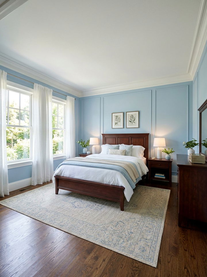 Light Blue Wall - 30 traditional bedroom ideas