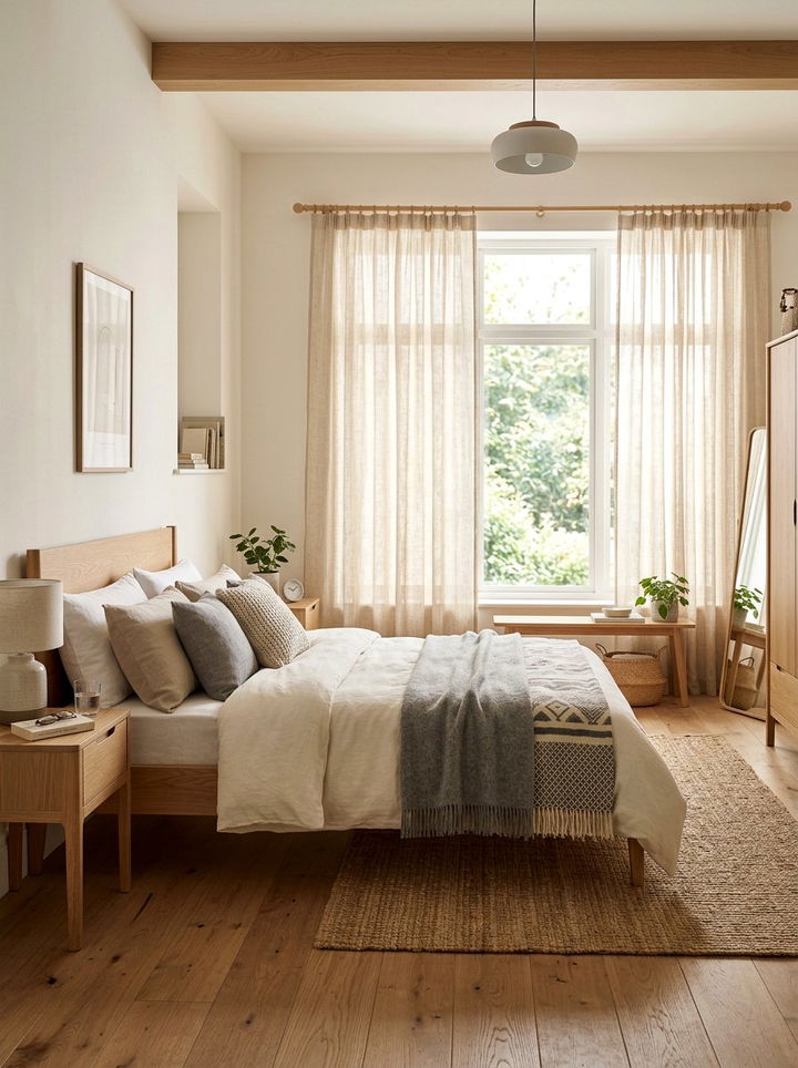 Light Filtering Bedroom Curtain - 30 bedroom natural lighting ideas