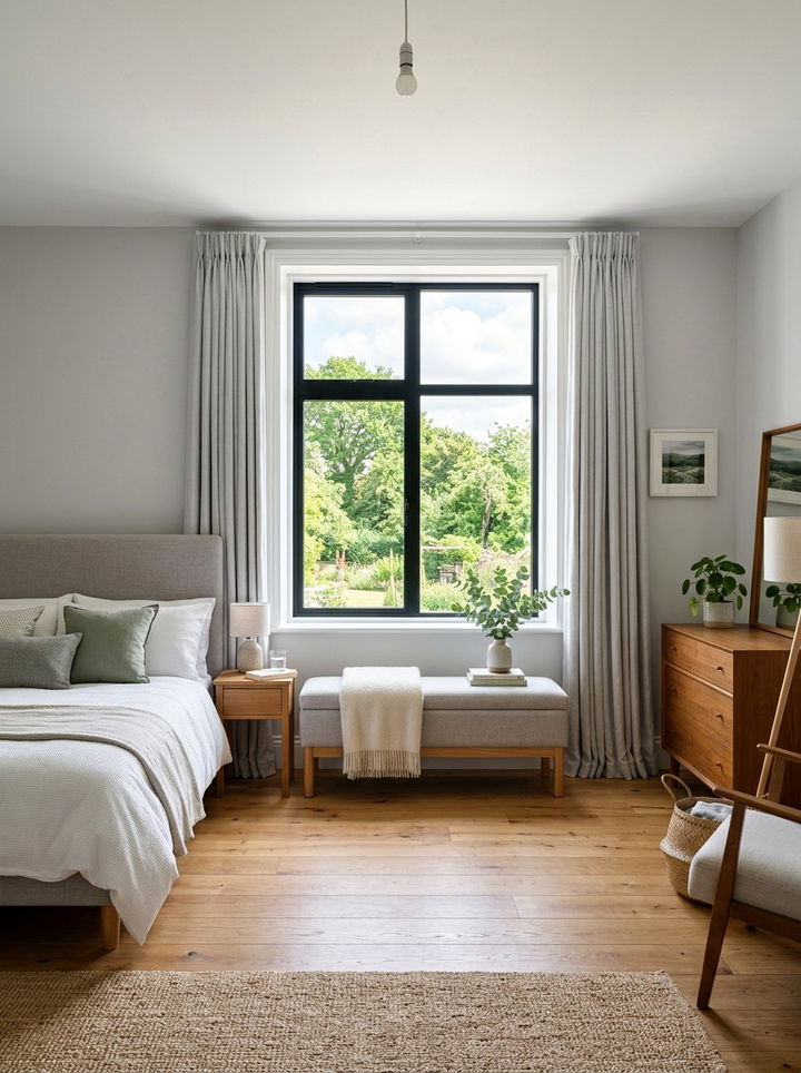 Light Gray Bench - 30 gray bedroom accessories ideas