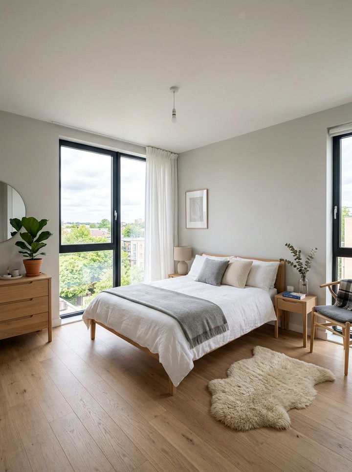 Light Gray Scandinavian Bedroom - 30 gray and white bedroom ideas