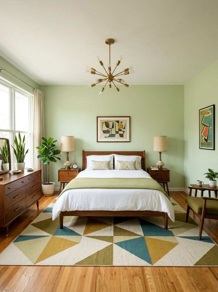 Light Green Mid Century Modern - 30 light green bedroom ideas