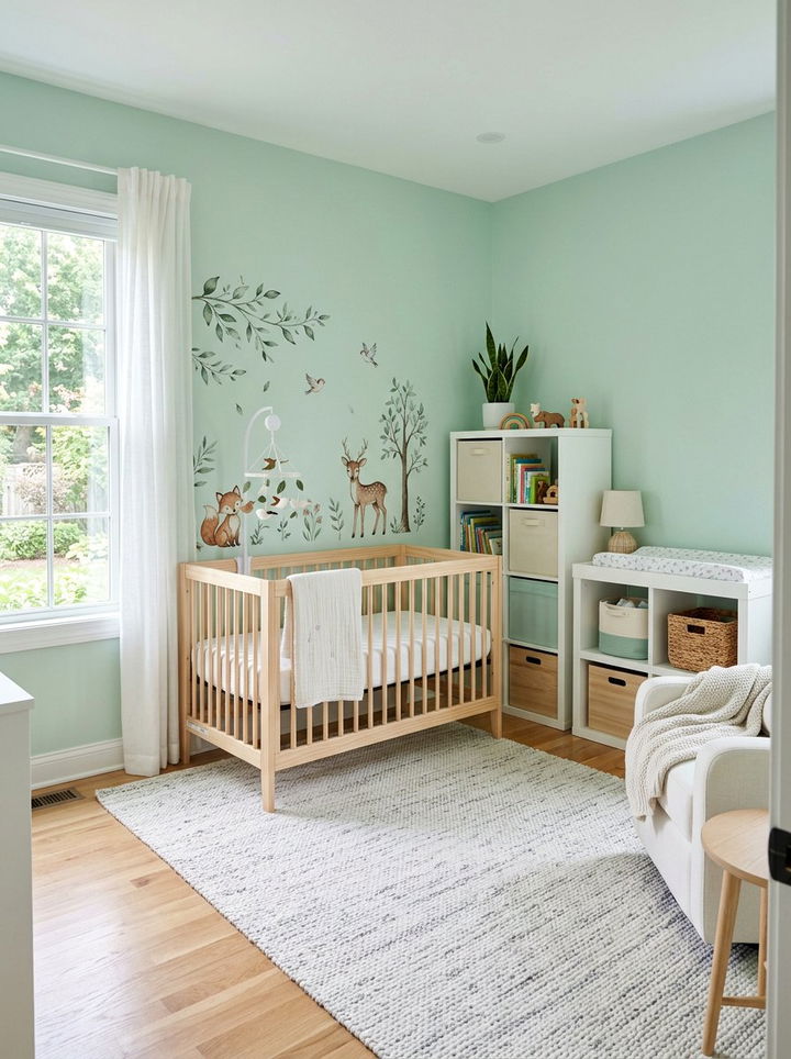 Light Green Nursery - 30 light green bedroom ideas