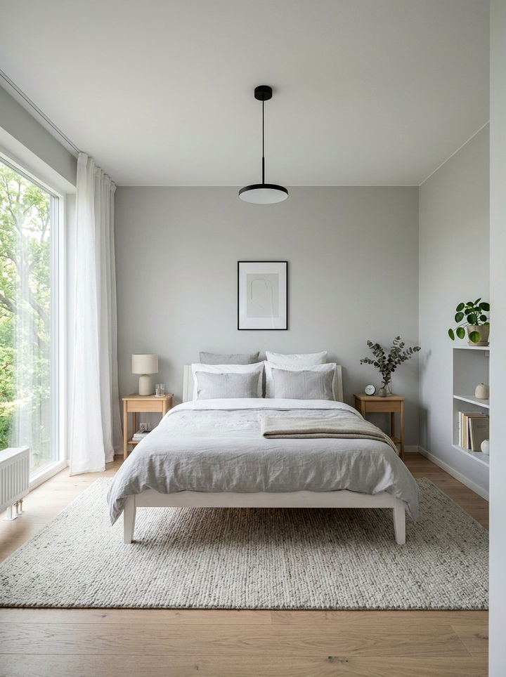 Light Grey Minimalist Bedroom - 30 modern grey bedroom ideas