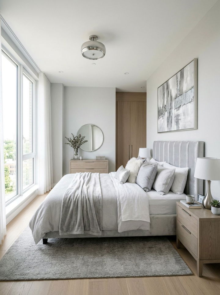 Light Grey Soft Bedroom - 30 monochromatic bedroom ideas
