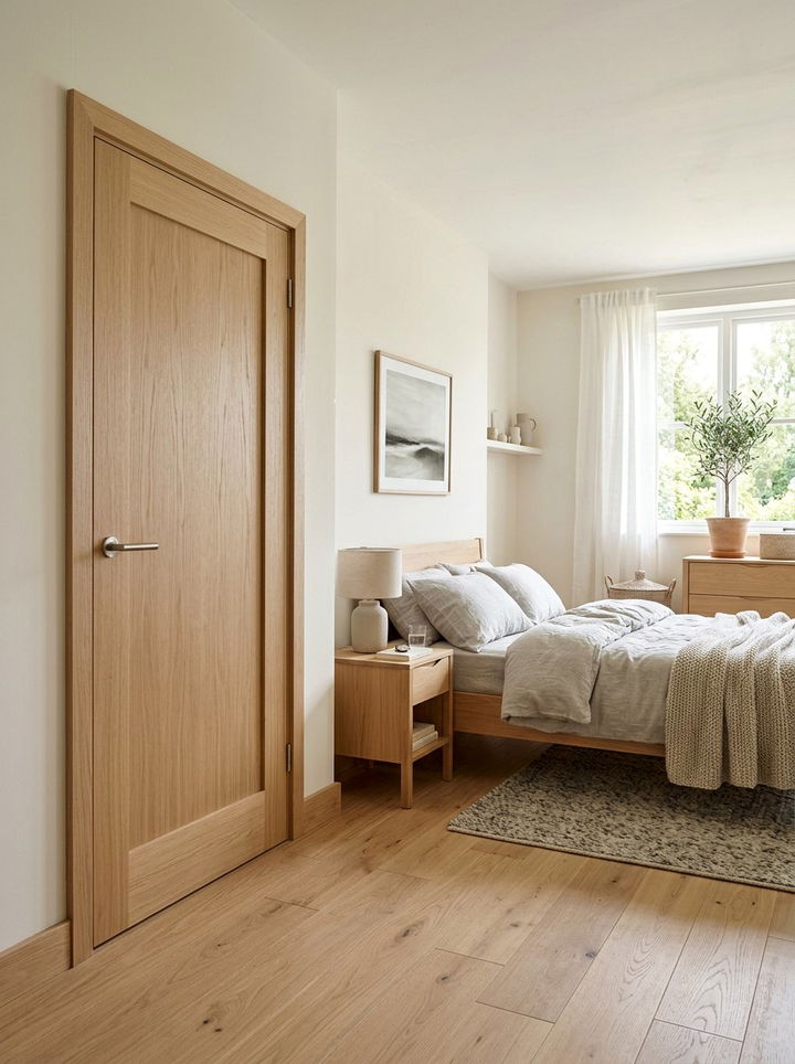 Light Oak Scandi Door - 30 bedroom sliding doors