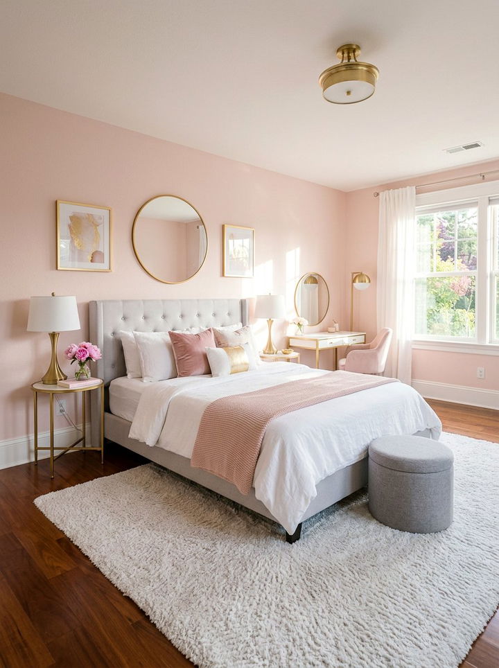Light Pink Bedroom - 30 bedroom paint ideas