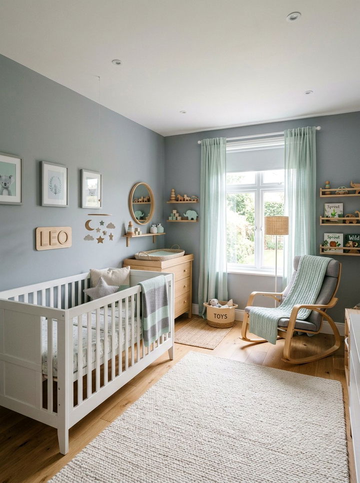 Light Slate Gray Nursery - 30 slate bedroom ideas