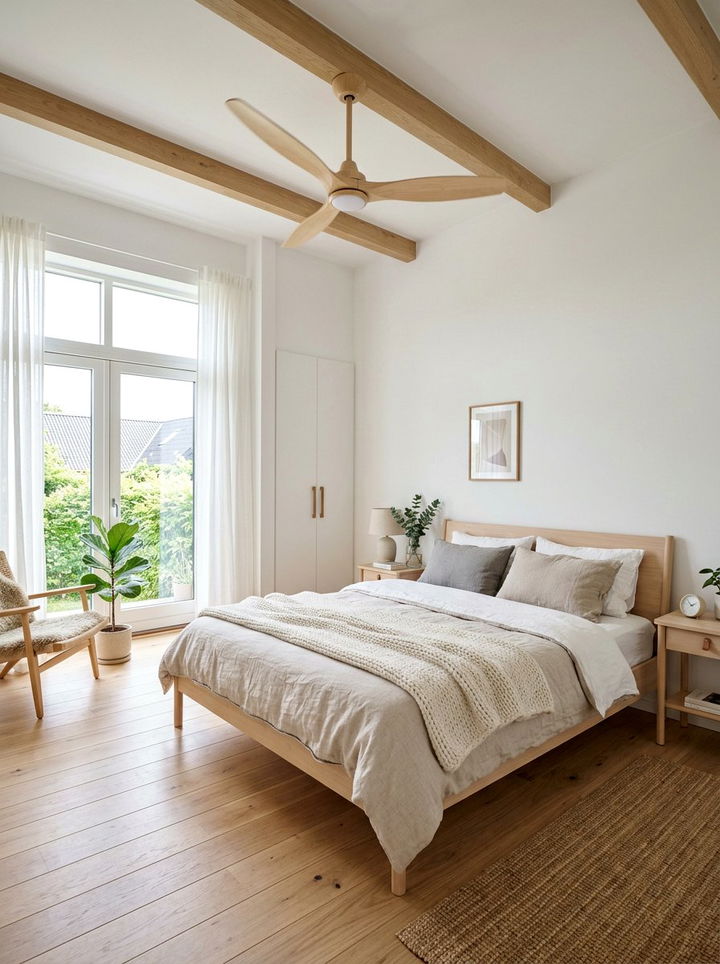 Light Wood Fan - 30 bedroom fans