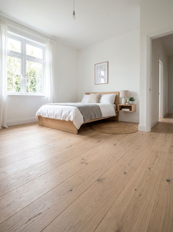 Light Wood Floor - 30 tiny bedroom ideas