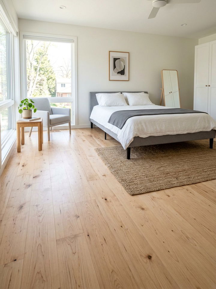 Light Wood Flooring - 30 small bedroom ideas