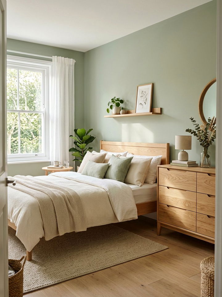 Light Wood Furniture - 30 sage green and cream bedroom ideas