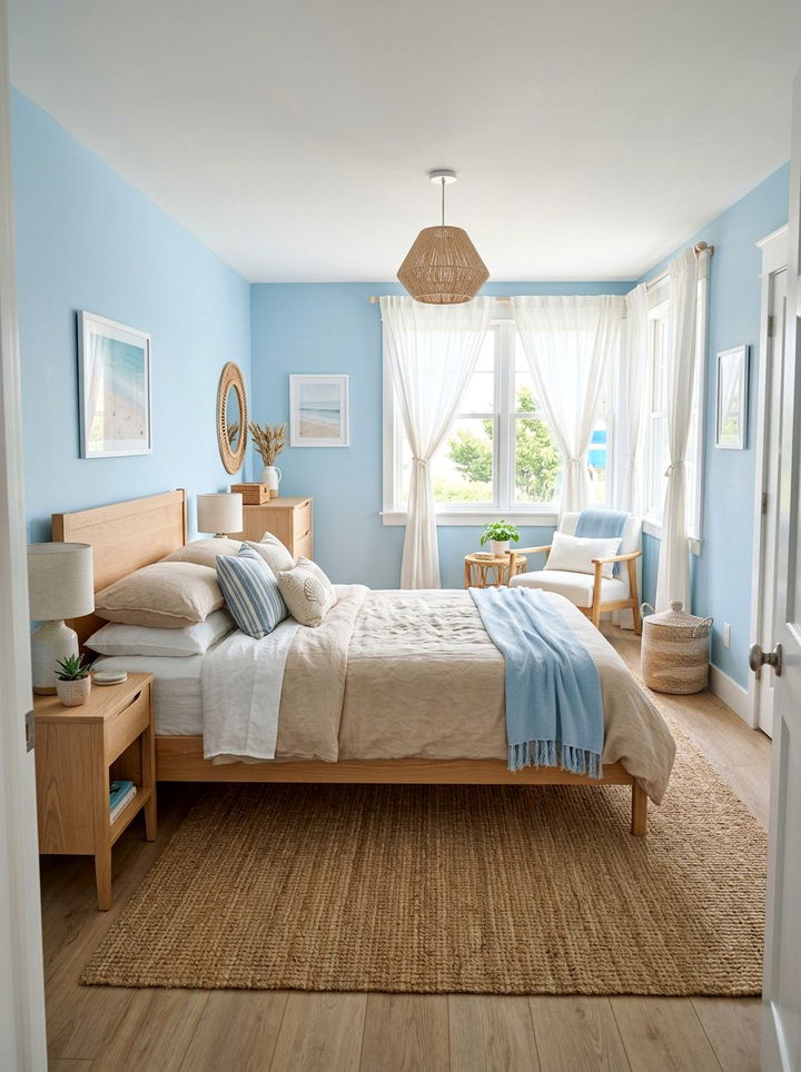 Light blue and tan bedroom - 30 blue and brown bedroom color combo