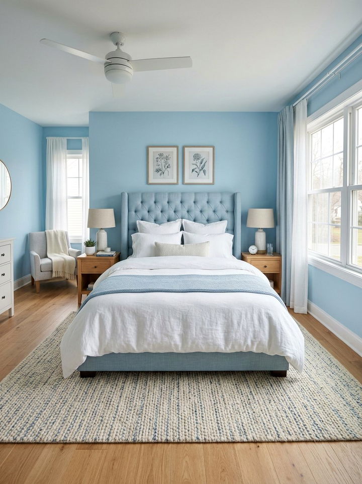 Light blue bedroom - 30 cool tone bedroom ideas