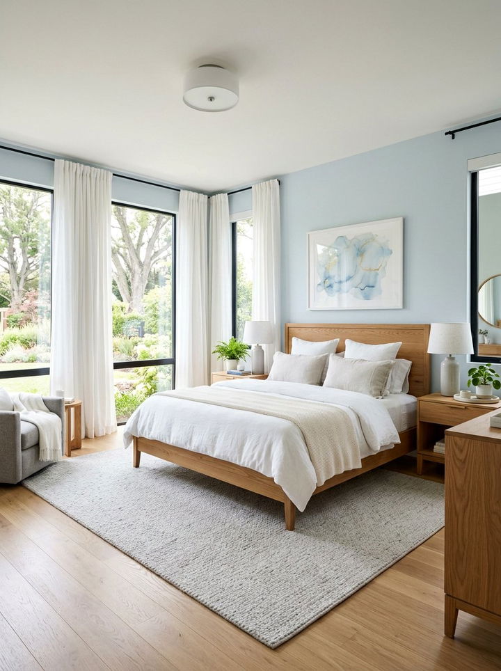 Light blue bedroom walls - 30 sky inspired bedroom color ideas