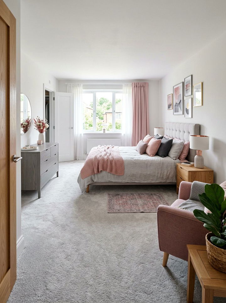 30 Dusty Rose and Gray Bedroom Ideas for a Soft, Calm Vibe