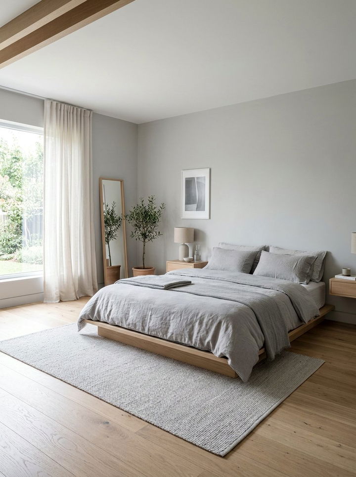 Light gray minimalist bedroom - 30 all gray bedroom ideas