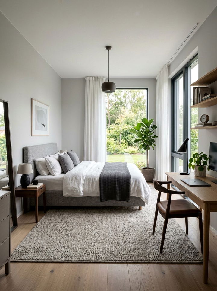 Light gray scandinavian bedroom - 30 Scandinavian bedroom color ideas