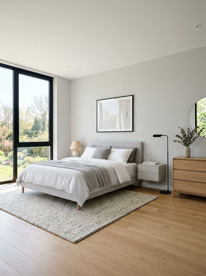 Light grey minimalist bedroom - 30 contemporary grey bedroom ideas