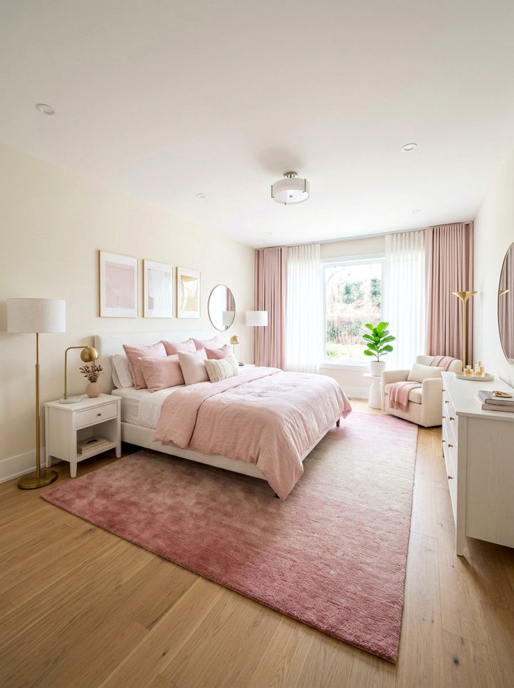 Light pink white master bedroom - 30 pinkish white bedroom ideas