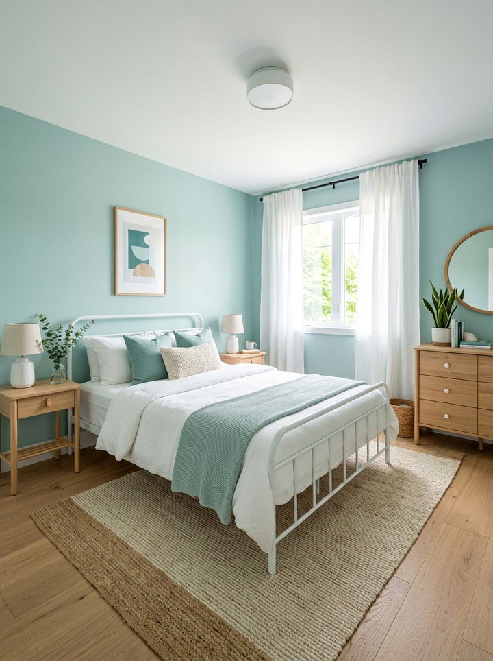 Light teal bedroom - 30 minimalist teal bedroom ideas