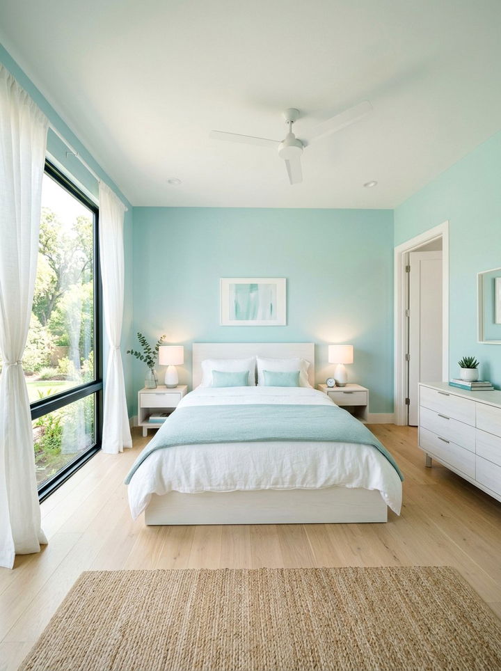 Light teal bedroom - 30 contemporary teal bedroom ideas
