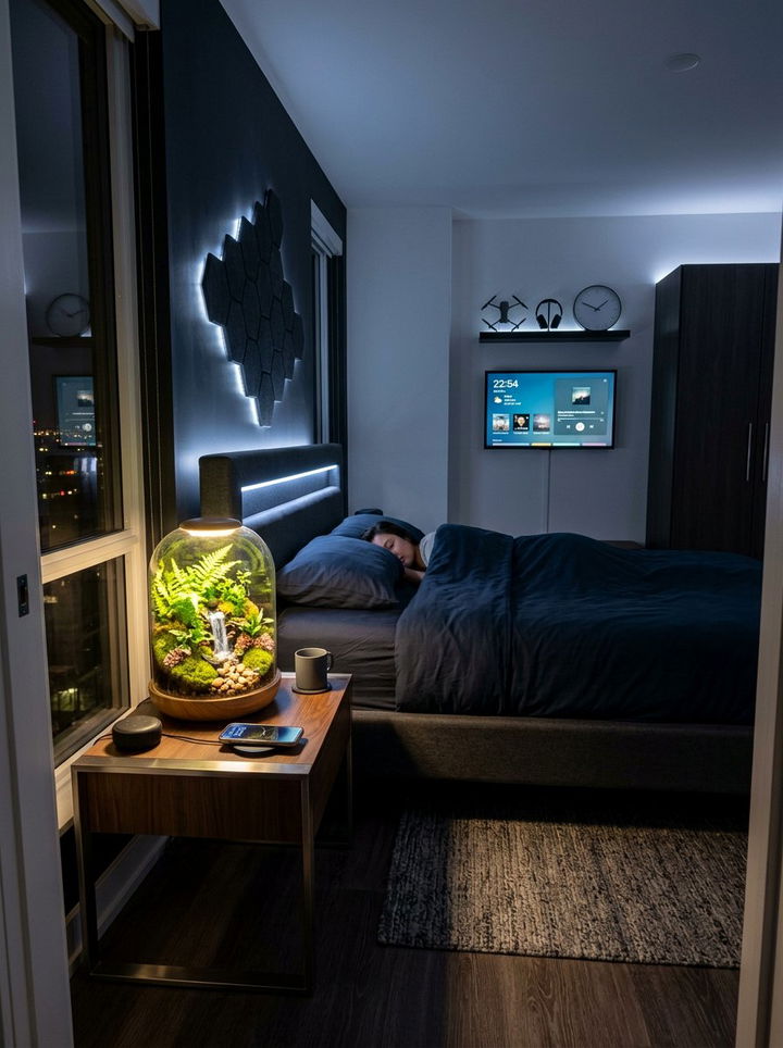 Lighted LED Terrarium - 30 bedroom terrariums