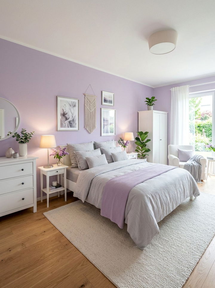 Lilac Bedroom - 30 relaxing bedroom color ideas