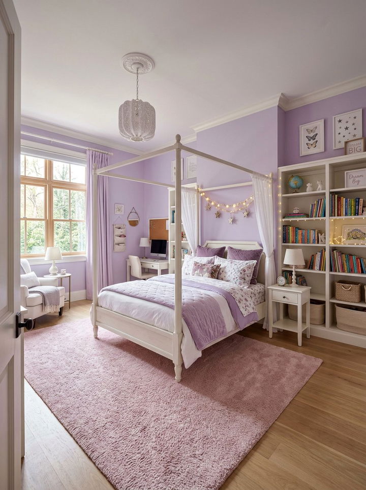Lilac Girl Bedroom - 30 bedroom purple walls
