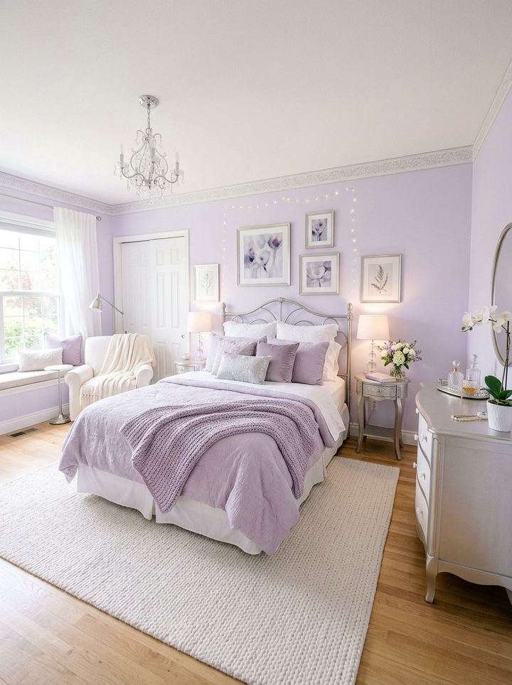 Lilac Purple Style - 30 calming bedroom color ideas