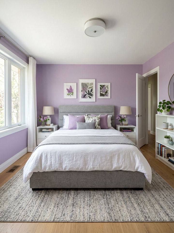 Lilac bedroom - 30 romantic bedroom color ideas