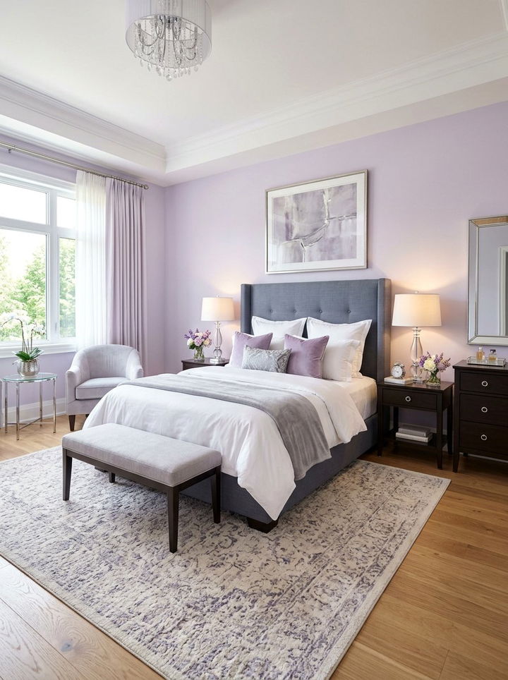 Lilac bedroom - 30 soft color bedroom ideas