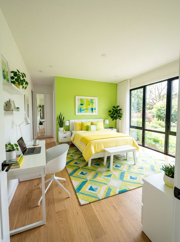 Lime Green And Lemon Yellow Bedroom - 30 yellow green bedroom ideas