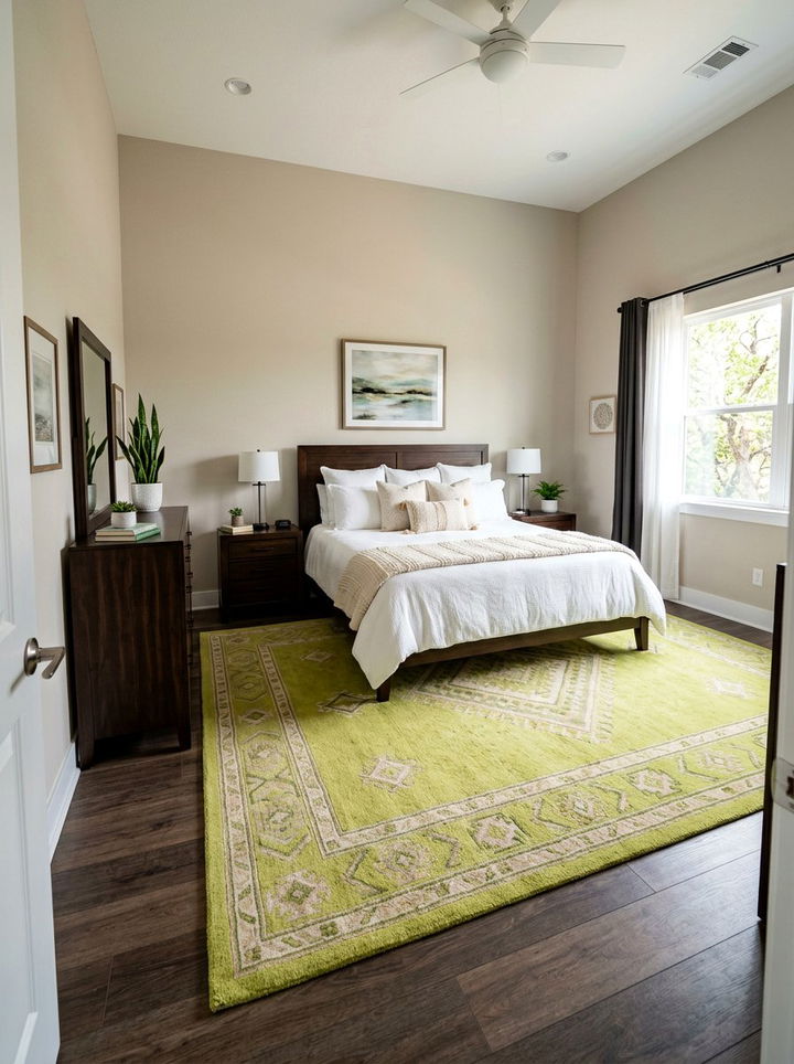Lime Green Area Rug - 30 lime green bedroom ideas