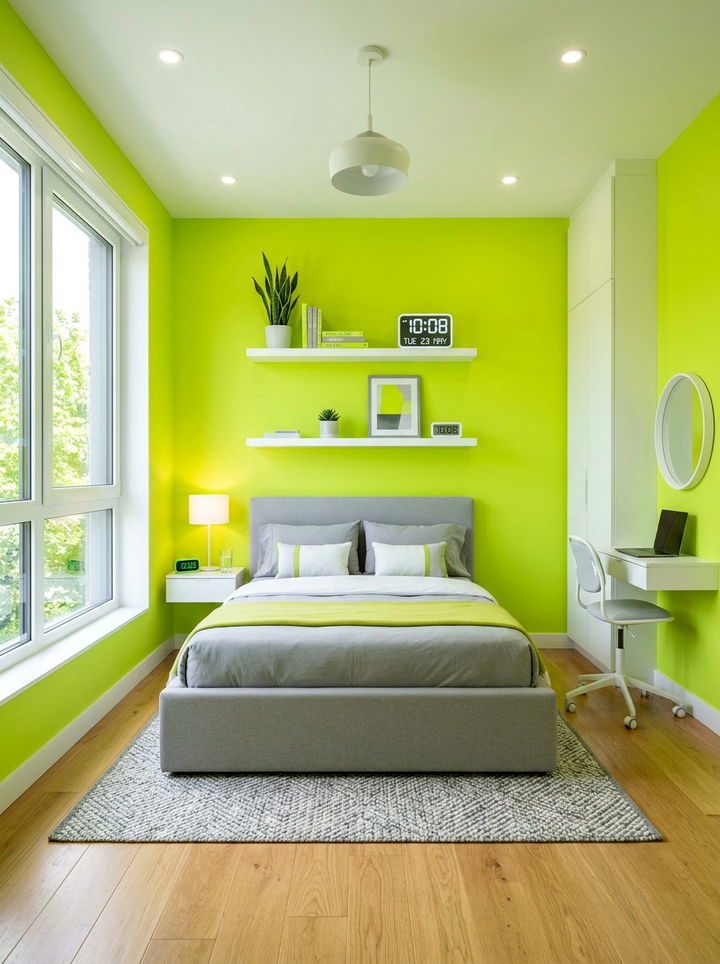 Lime Green Bedroom - 30 energizing bedroom color ideas