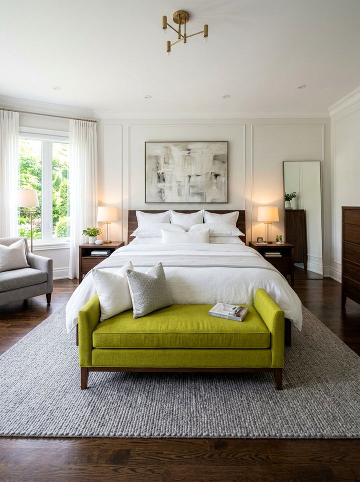 Lime Green Bench Seat - 30 lime green bedroom ideas