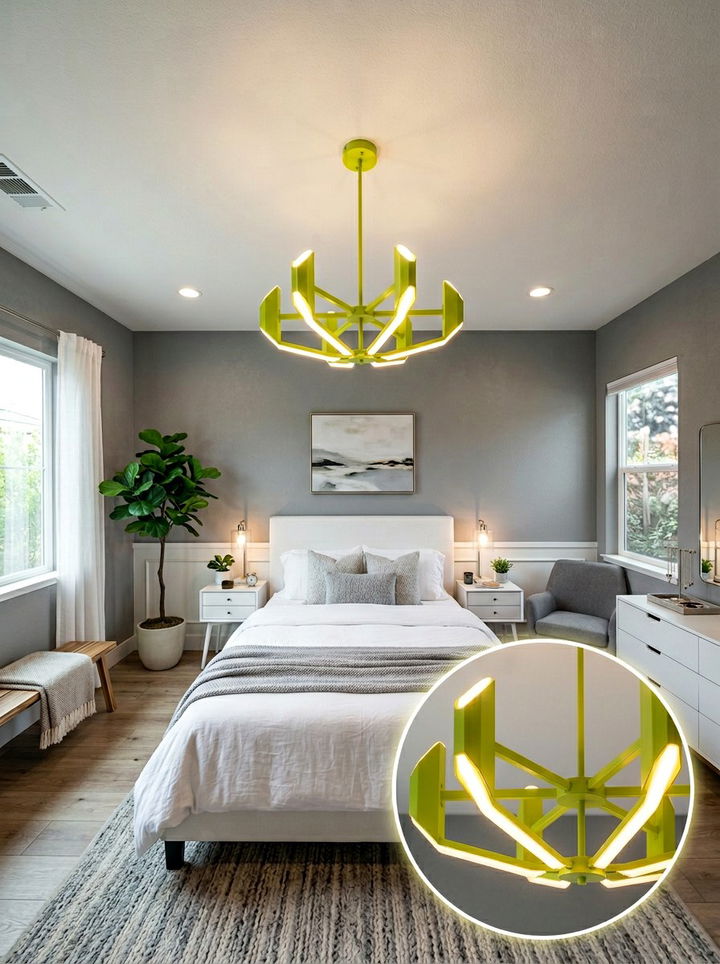 Lime Green Light Fixture - 30 lime green bedroom ideas