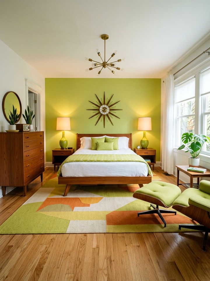 Lime Green Mid Century Modern - 30 lime green bedroom ideas