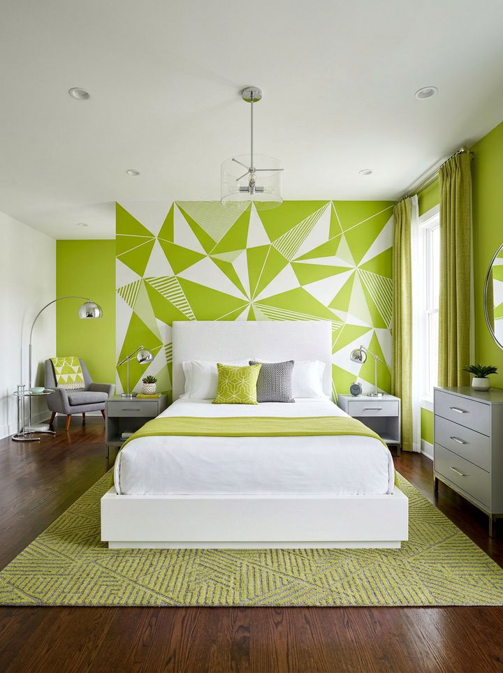 Lime Green Modern Bedroom - 30 green bedroom decor ideas