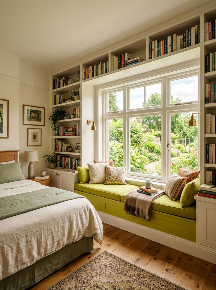 Lime Green Window Seat - 30 lime green bedroom ideas