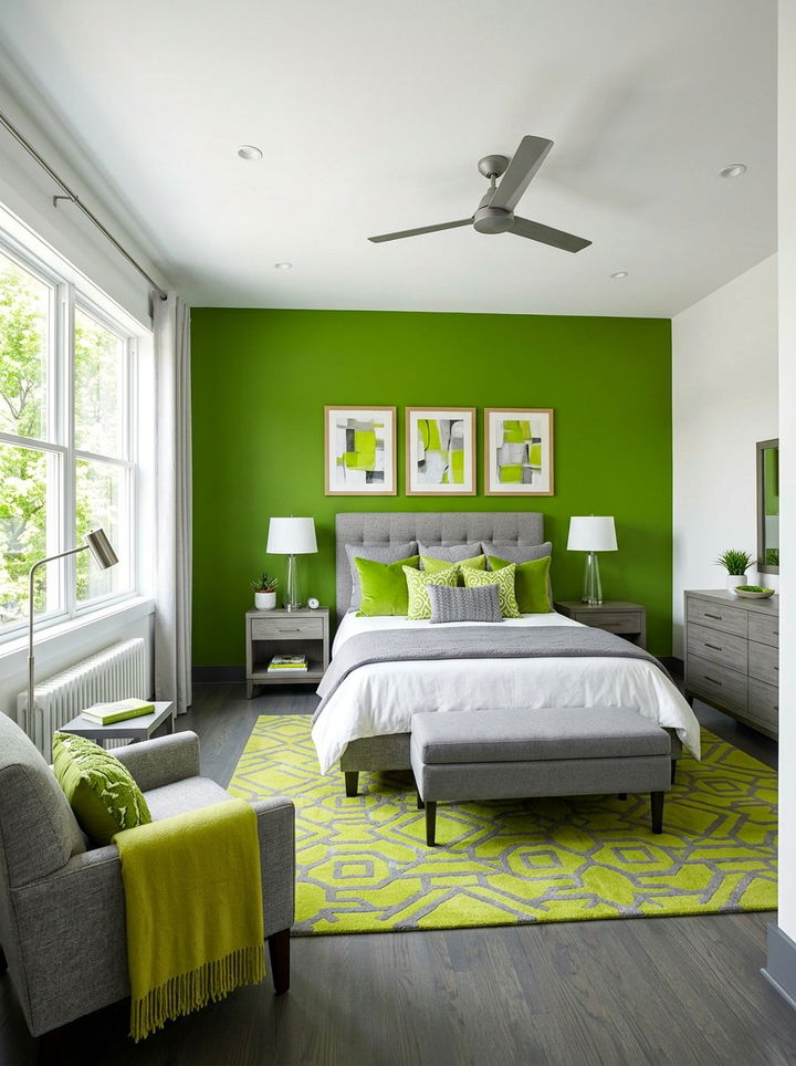 Lime green bedroom - 30 contemporary green bedroom ideas