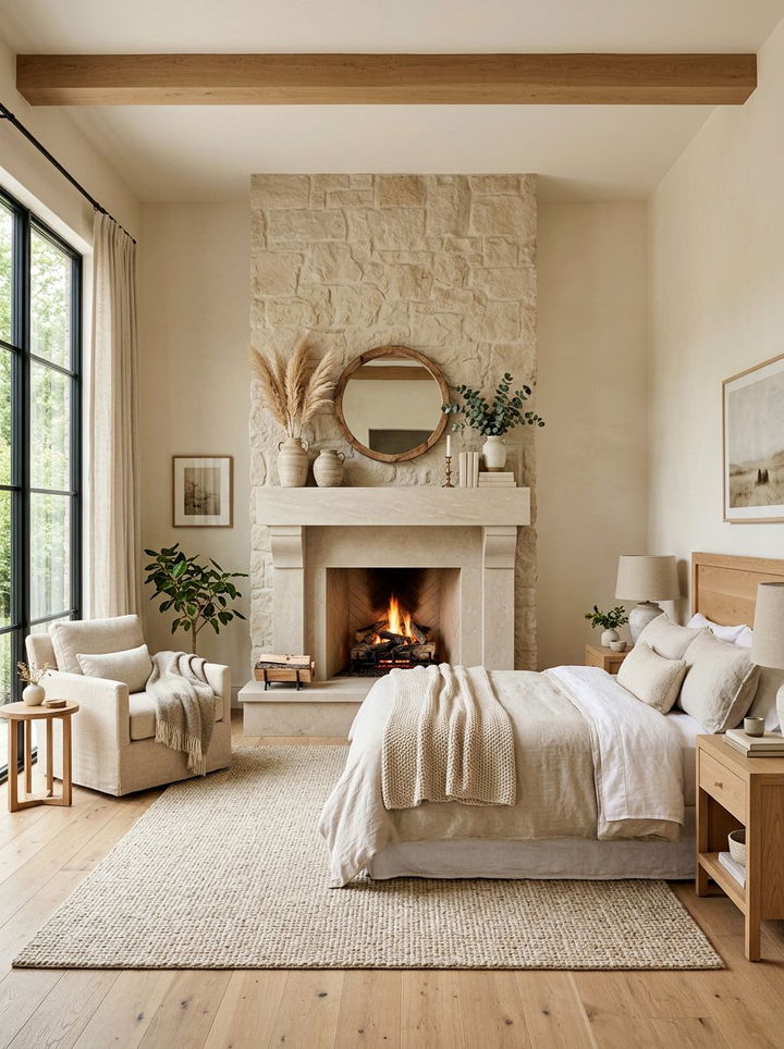 Limestone Bedroom Mantel - 30 bedroom fireplace mantels