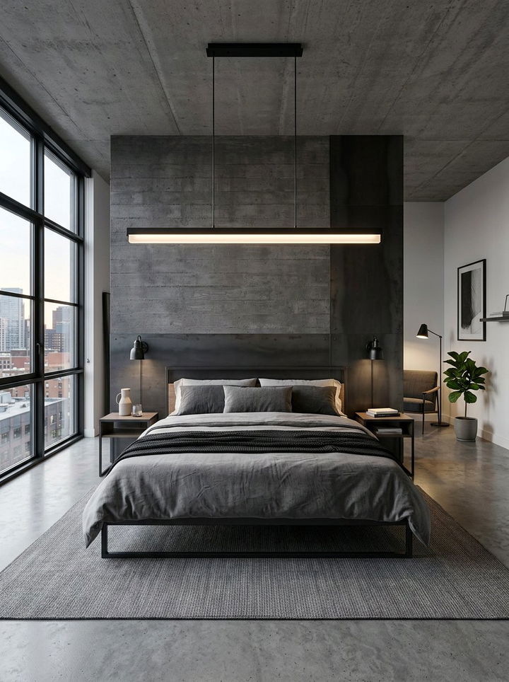 Linear Pendant Light - 30 bedroom lighting design