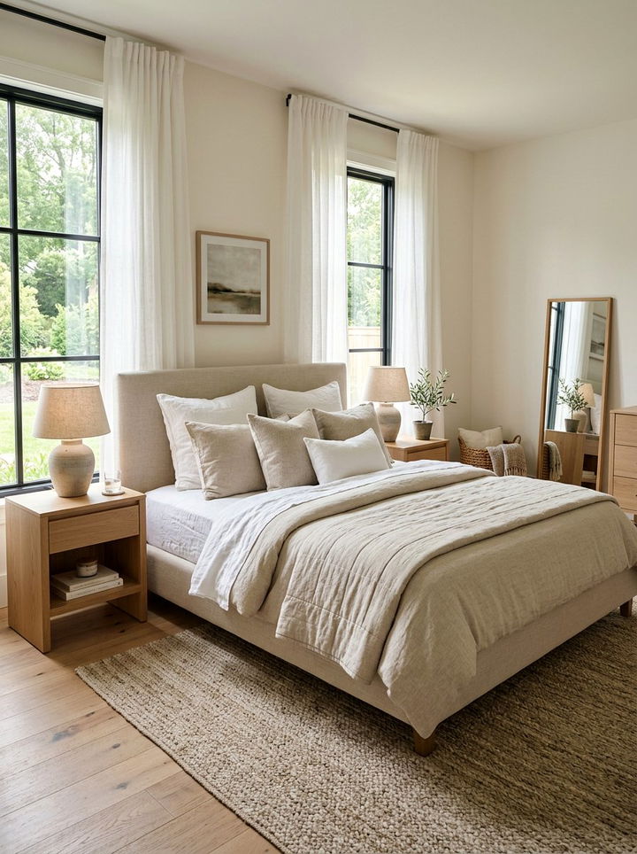 Linen Bedding - 30 layered texture bedroom ideas