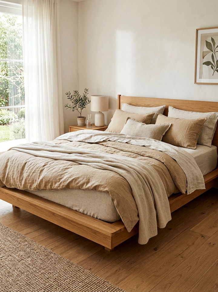Linen Bedding - 30 natural bedroom ideas