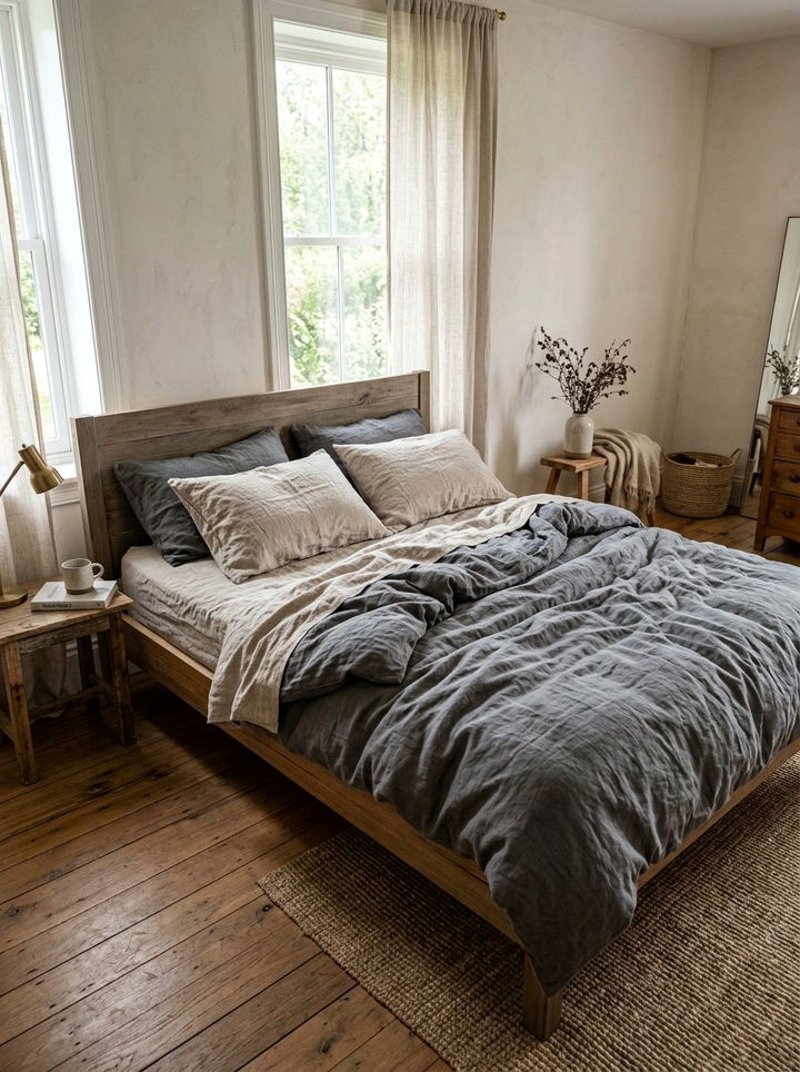 Linen Bedding Bedroom - 30 earthy bedroom ideas